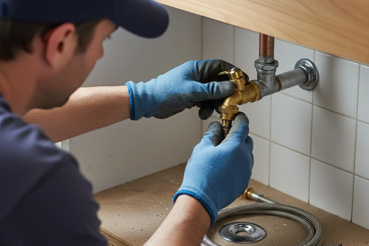 Shutoff valve and fitting work during Faucet and Fixture Repair in Fillmore